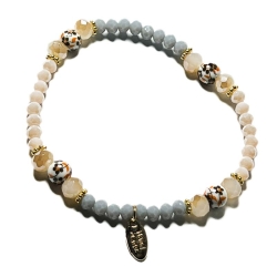 PULSERA PEACH CON GRIS