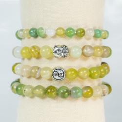 PULSERAS CON ÁGATA VERDE