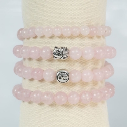 PULSERAS CON CUARZO ROSA