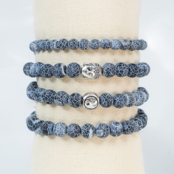 PULSERAS CON GRANITO AZUL