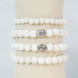 PULSERAS CON LAVA BLANCA