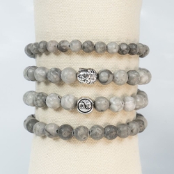 PULSERAS CON PIEDRA MEDICINAL GRIS