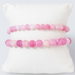 PULSERAS CON GRANITO ROSA